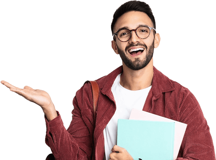 Student with books